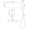 Conjunto de ducha empotrado Rea Sonic negro (REA-P0369)