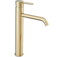 Mezclador de lavabo Rea Lungo dorado claro alto (REA-B9409)