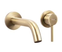 Mezclador de lavabo empotrado Rea Owen dorado cepillado + caja (REA-B5334)