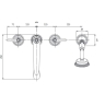 Omnires Armance 4-hole brushed brass bath mixer with thermostat (AM5232BSB)