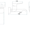 Bath mixer Rea Dart gold (REA-B5652)