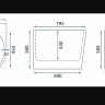 acrylic bathtub Rea Bellanto 170x80 + siphon + click/clack plug, left (REA-W6901)