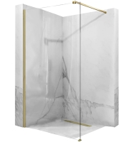 Mampara de ducha Rea Aero 110x195 cristal de seguridad, cepillado dorado (REA-K9840)