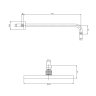 overhead shower Omnires chrome 25 cm (WGSET1CR)