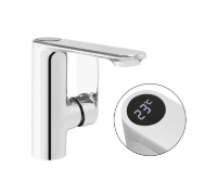Mezclador de lavabo con sensor de temperatura Rea Mils cromado (REA-B2000)