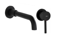 Mezclador de lavabo empotrado Rea Lungo negro largo (REA-B0371)