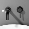concealed washbasin mixer Rea Lungo black long (REA-B0371)