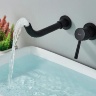 concealed washbasin mixer Rea Lungo black long (REA-B0371)