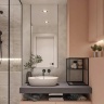 concealed washbasin mixer Rea Lungo black long (REA-B0371)