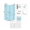 shower cabin Rea Hugo 80x80x200 safety glass, transparent, gold matte (REA-K6608)