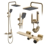 Juego de ducha Rea Helix cepillo dorado (REA-P6621)
