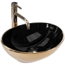 washbasin Rea Sofia 41x34,5 black gold (REA-U4527)