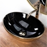 washbasin Rea Sofia 41x34,5 black gold (REA-U4527)