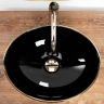 washbasin Rea Sofia 41x34,5 black gold (REA-U4527)