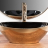 washbasin Rea Sofia 41x34,5 black gold (REA-U4527)
