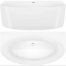 acrylic bathtub Rea Malta 149.5x82.5 + siphon + click/clack plug (REA-W3002)
