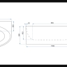 acrylic bathtub Rea Malta 149.5x82.5 + siphon + click/clack plug (REA-W3002)