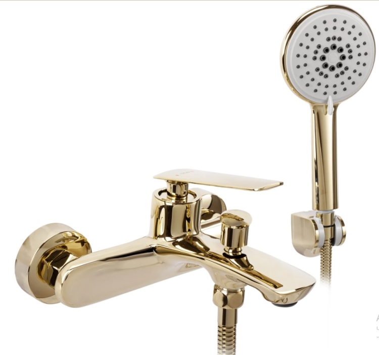 Mezclador de baño Rea Jager dorado (REA-B0699)