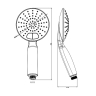 shower head Omnires Wapama chrome (WAPAMA-RCR)