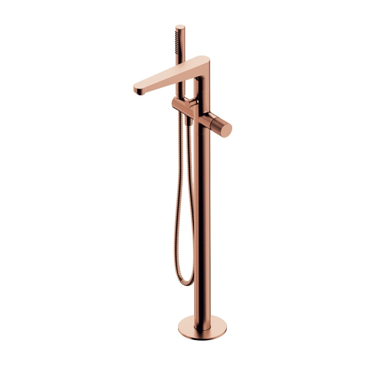 Omnires Contour Freestanding Bathtub Mixer, Brushed Copper (CT8033CPB)