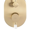 Conjunto de ducha empotrado Rea Serra cepillado oro (REA-B1149)