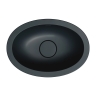 умывальник Omnires Shell 38х25 matt black lava (SHELL380UPBLV)