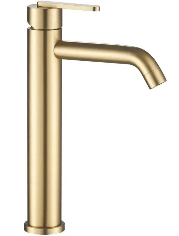 смеситель для умывальника Rea Ontario высокий, brushed gold (REA-B5509)