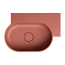 умывальник Omnires Ovo M+ 55,5x38,5 угловой, правый, matt terracotta (OVO555UWPTE)