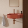 умывальник Omnires Ovo M+ 55,5x38,5 угловой, правый, matt terracotta (OVO555UWPTE)
