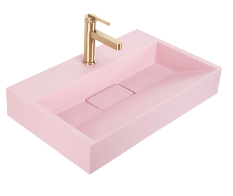 умывальник Rea Goya 37x50 pink (REA-U4410)