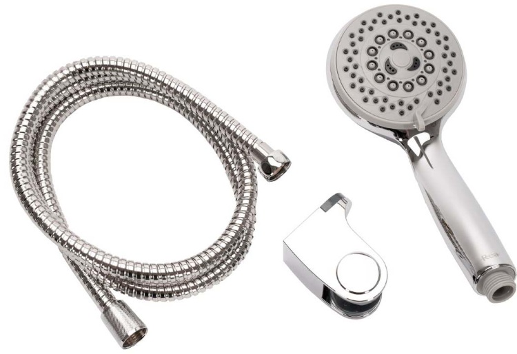 Cabezal de ducha Rea + manguera + soporte, cromado (REA-P4520)