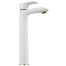 Mezclador de lavabo alto Rea Bloom, blanco/dorado (REA-B9931)