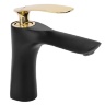 Mezclador de lavabo Rea Orbit negro y dorado (REA-B2054)