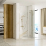 Puerta de ducha Rea Hugo 80x200,5 cristal de seguridad, transparente, oro mate (REA-K8410)