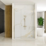 Puerta de ducha Rea Hugo 80x200,5 cristal de seguridad, transparente, oro mate (REA-K8410)