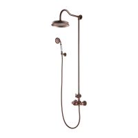 Sistema de ducha con termostato Omnires Armance cobre antiguo (AM5244/6ORB)