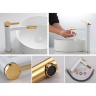 Mezclador de lavabo Rea Smart blanco, dorado, alto (REA-B8400)