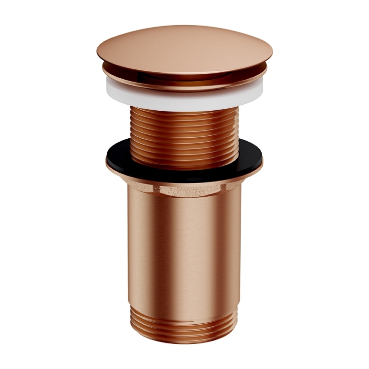 Omnires click-clack brushed copper bottom valve (A716CPB)