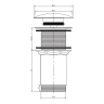 Omnires click-clack brushed copper bottom valve (A716CPB)