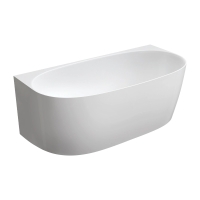 Bañera de piedra Omnires Valencia M+ 158x77 blanca (VALENCIASWPBP)