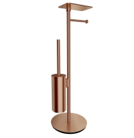 держатель для туалетной бумаги и щетки Omnires Modern Project copper brushed (MP60820CPB)