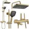 душевая система для ванны и душа Rea Arlo brush gold (REA-P7441)