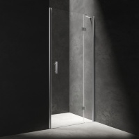 Mampara de ducha Omnires Manhattan 100x195 cm cristal de seguridad cromo/transparente (ADP10XLUX-TCRTR)