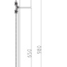 shower doors Omnires Manhattan 100x195 cm safety glass chrome/transp (ADP10XLUX-TCRTR)