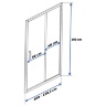 Puerta de ducha Rea Slide Pro 110x190 cristal de seguridad, transparente (REA-K5304)