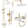 Sistema de ducha Rea Melia oro/blanco (REA-P2406)
