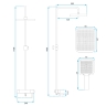 Sistema de ducha Rea Melia oro/blanco (REA-P2406)
