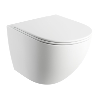 toilet Omnires Ottawa 49x37 rimless suspended, seat duroplast, white matt (OTTAWAMWBM)