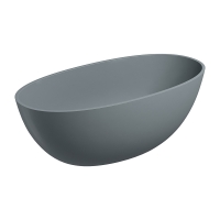 Bañera independiente Omnires Shell de 148 x 75 cm, color gris ceniza (SHELL148WWAG)