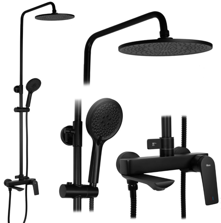 shower system Rea Avalon black (REA-P8811)